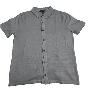Men Banana Republic Casual Shirt NavyBlue Striped size medium 100% Supima Cotton